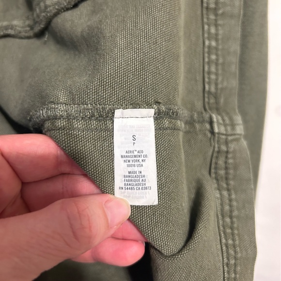 Aerie Olive Green Oversized Utility Jacket - Picture 4 of 7